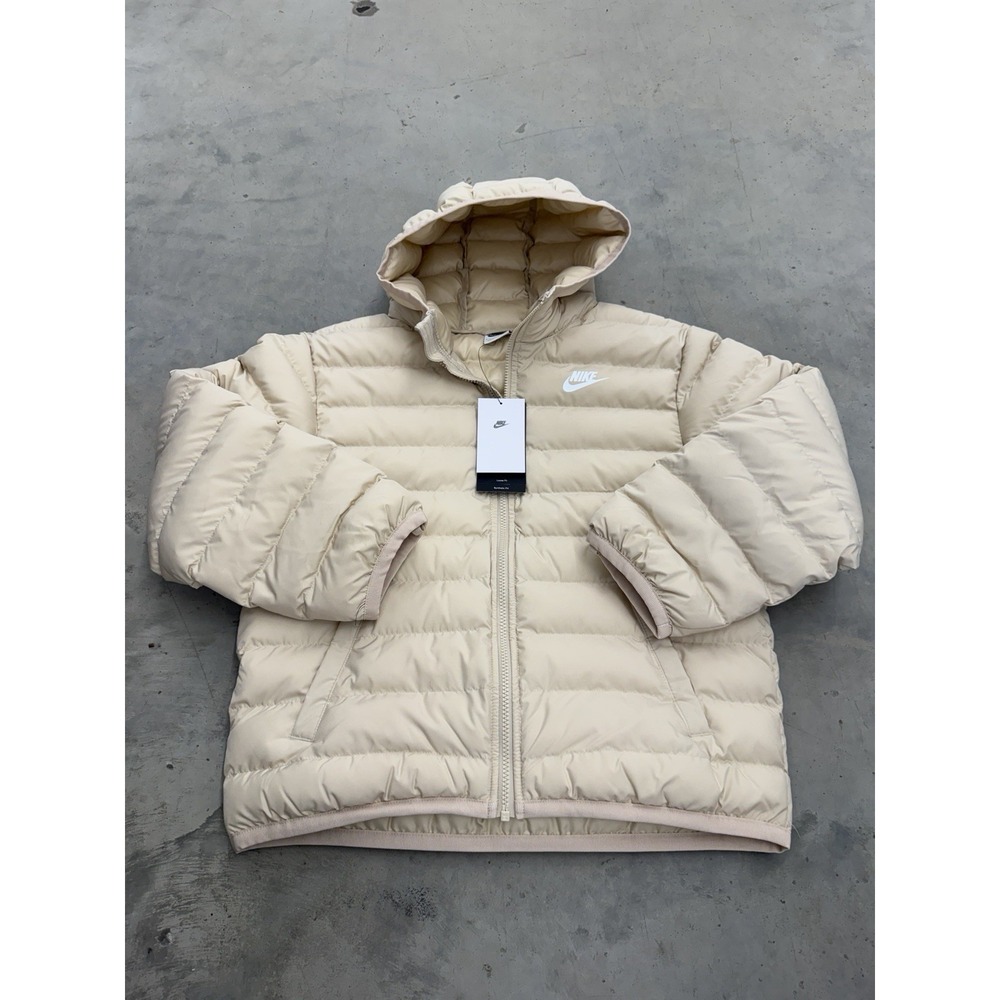 Nike Kids Large Sportswear Sand Drift Synthetic Fill Hooded Puffer Jacket NWT
